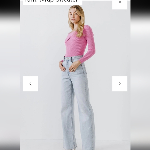 Knit Wrap Sweater pink rose - Picture 8 of 9